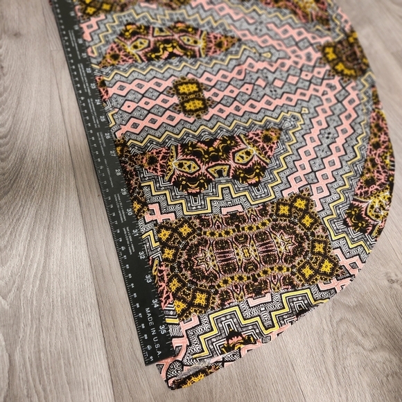 Minkpink Skirt S Asymmetrical Mandala Design Multicolor High Low - Picture 8 of 10